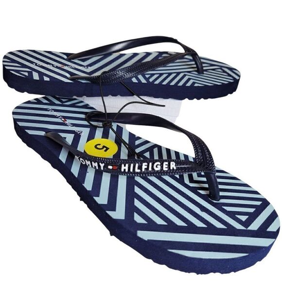 Tommy Hilfiger Delein Dark Blue Flip-Flops (size 5) - Picture 1 of 7